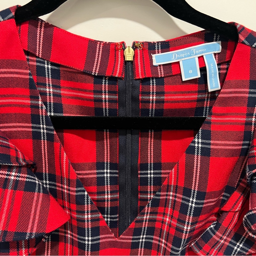 Draper James Angie Check Ruffle Shift Dress - Picture 6 of 12